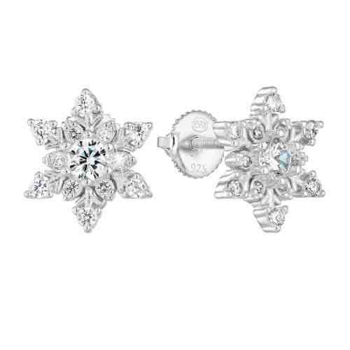 Evolution Group Designové stříbrné náušnice Vločky 11265.1 + 2 měsíce na vrácení zboží
