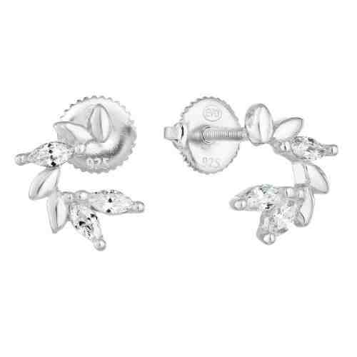 Evolution Group Stylové stříbrné náušnice s čirými zirkony 11285.1 + 2 měsíce na vrácení zboží