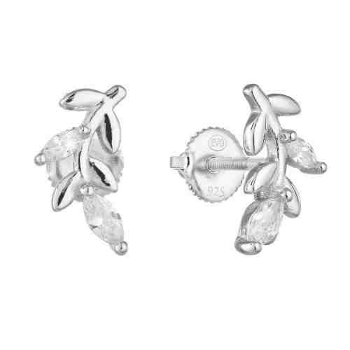 Evolution Group Stylové stříbrné náušnice s čirými zirkony 11294.1 + 2 měsíce na vrácení zboží