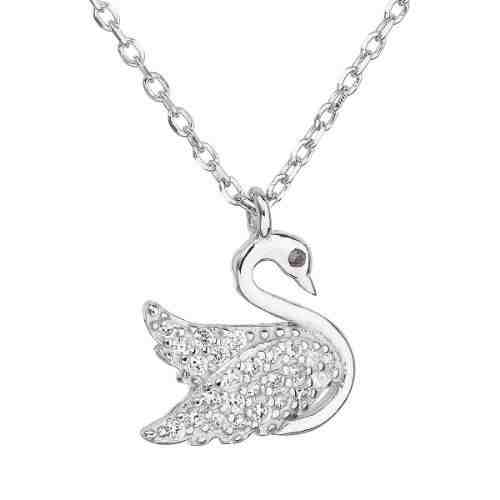 Evolution Group Stříbrný náhrdelník Bílá labuť 12019.1 + 2 měsíce na vrácení zboží