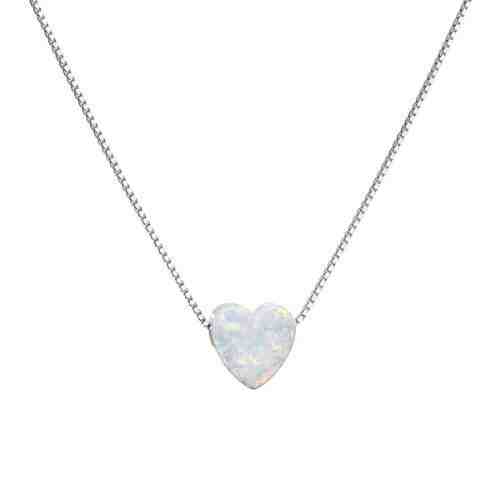 Evolution Group Romantický náhrdelník se syntetickým opálem 12048.1 + 2 měsíce na vrácení zboží