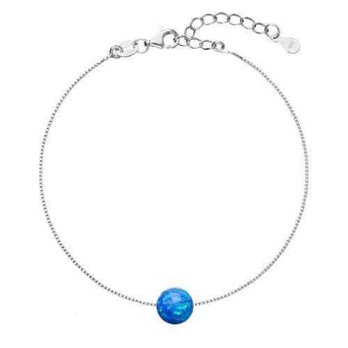 Evolution Group Půvabný náramek s modrým syntetickým opálem 13019.3 blue + 2 měsíce na vrácení zboží