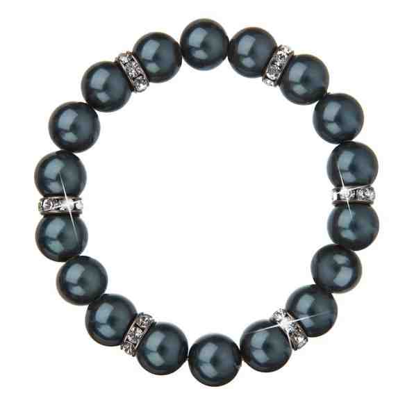 Evolution Group Elegantní perličkový náramek s krystaly 33058.3 + 2 měsíce na vrácení zboží