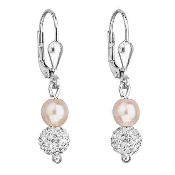 Evolution Group Luxusní stříbrné náušnice s krystaly Preciosa 31244.3 + 2 měsíce na vrácení zboží