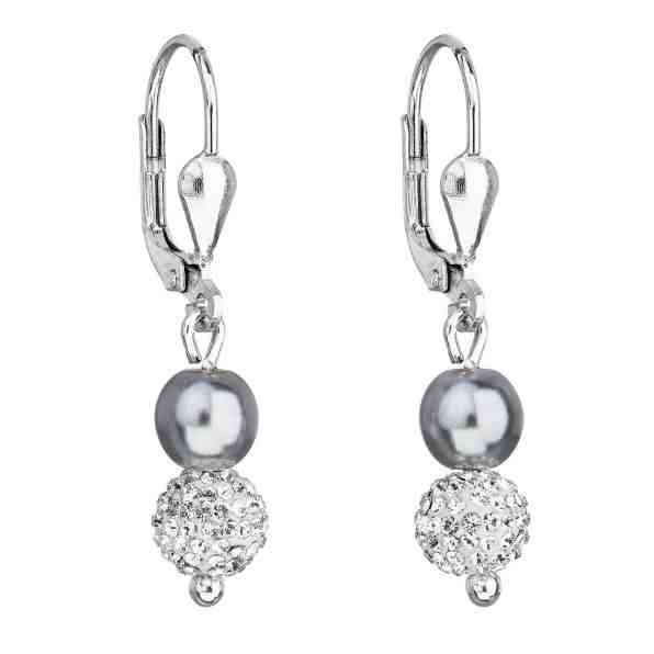 Evolution Group Nádherné stříbrné náušnice s krystaly Preciosa 31244.3 + 2 měsíce na vrácení zboží