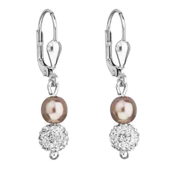 Evolution Group Elegantní stříbrné náušnice s krystaly Preciosa 31244.3 + 2 měsíce na vrácení zboží