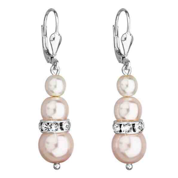 Evolution Group Půvabné perličkové náušnice s krystaly 31150.3 + 2 měsíce na vrácení zboží