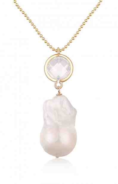 JwL Luxury Pearls Dlouhý pozlacený náhrdelník s pravou barokní megaperlou JL0710 + 2 měsíce na vrácení zboží