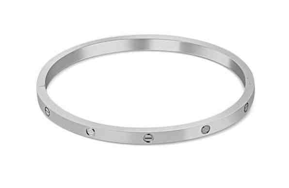 JVD Stylový ocelový pevný náramek SSSB0053XI8BI00 + 2 měsíce na vrácení zboží