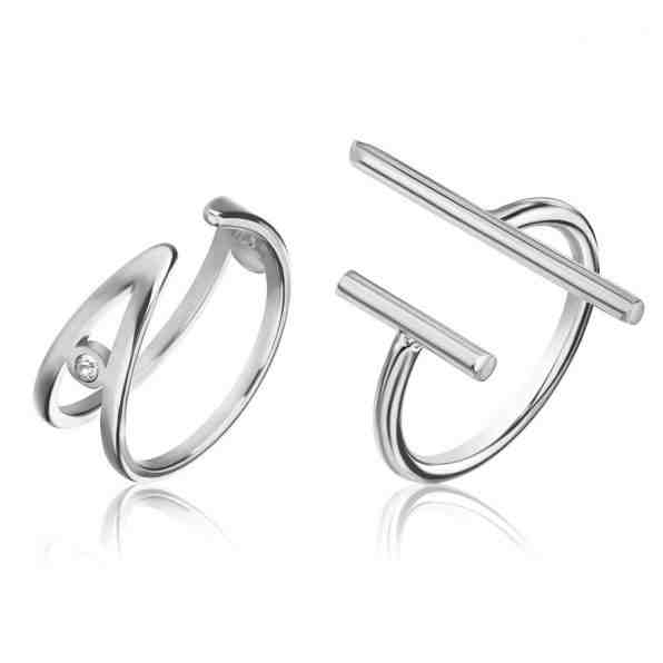 Emily Westwood Minimalistická sada ocelových prstenů WS093S + 2 měsíce na vrácení zboží