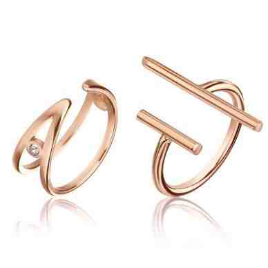 Emily Westwood Minimalistická sada bronzových prstenů WS093R + 2 měsíce na vrácení zboží