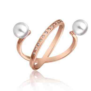 Emily Westwood Elegantní bronzový prsten s perlami WR1023R + 2 měsíce na vrácení zboží