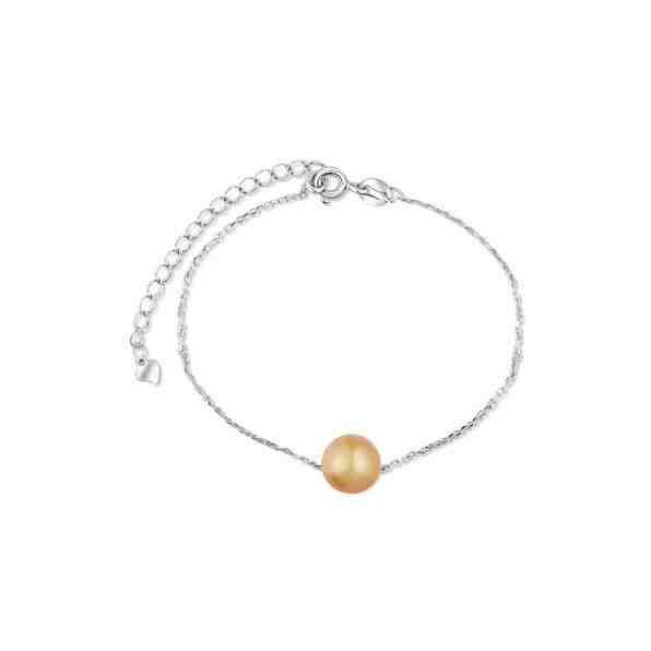 JwL Luxury Pearls Stříbrný náramek se zlatou perlou z jižního Pacifiku JL0728 + 2 měsíce na vrácení zboží