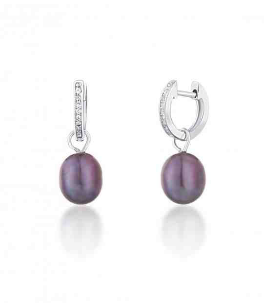 JwL Luxury Pearls Stříbrné kruhové náušnice á la vévodkyně Kate s pravou perlou a zirkony 3v1 JL0733 + 2 měsíce na vrácení zboží