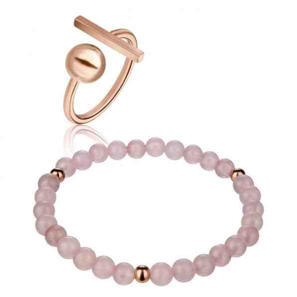 Emily Westwood Slušivá sada šperků WS104R (prsten, náramek) + 2 měsíce na vrácení zboží