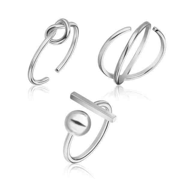 Emily Westwood Slušivá sada ocelových prstenů WS091S + 2 měsíce na vrácení zboží