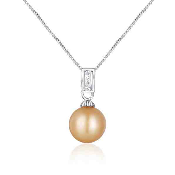 JwL Luxury Pearls Elegantní stříbrný náhrdelník se zlatou perlou jižního Pacifiku JL0734 (řetízek, přívěsek) + 2 měsíce na vrácení zboží