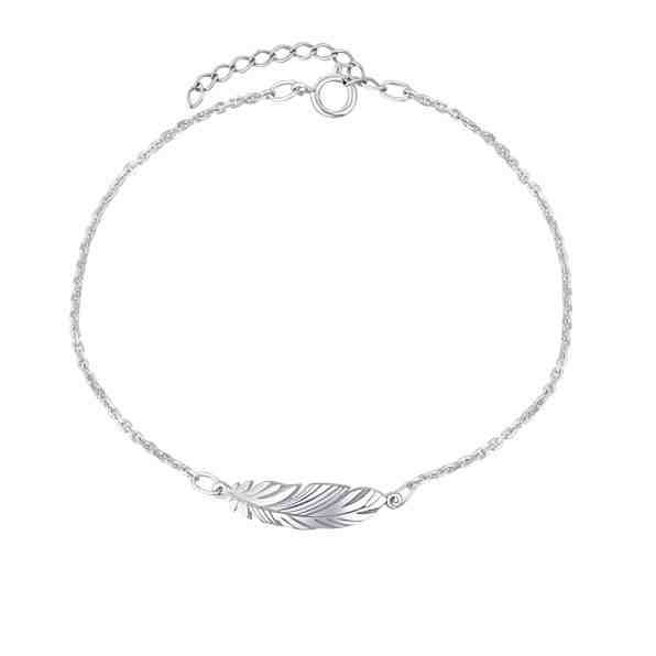 Praqia Módní stříbrný náramek s peříčkem KA6374_RH + 2 měsíce na vrácení zboží