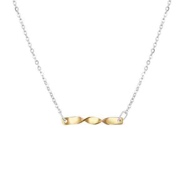 Praqia Stylový bicolor náhrdelník Yellowe wave N6407_RH + 2 měsíce na vrácení zboží