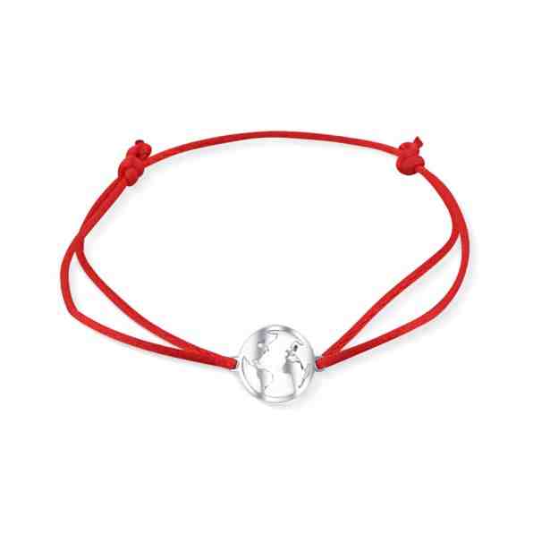 Praqia Šňůrkový červený kabala náramek Svět KA6352_RH + 2 měsíce na vrácení zboží