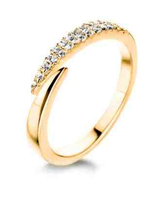 JVD Okouzlující pozlacený prsten se zirkony SVLR0397XH2GO 52 mm + 2 měsíce na vrácení zboží