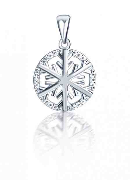 JVD Něžný stříbrný přívěsek Sněhová vločka SVLP0701XF3BI00 + 2 měsíce na vrácení zboží