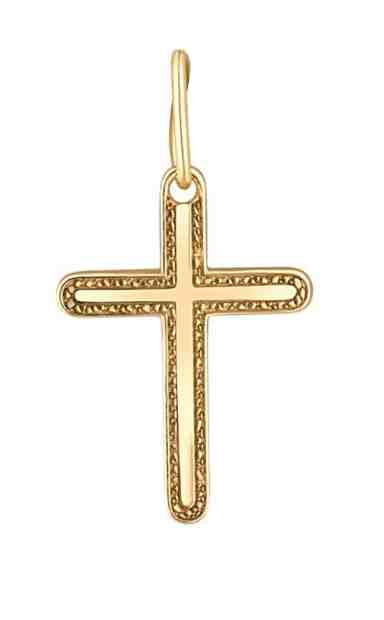 Praqia Něžný přívěsek ze žlutého zlata Křížek PA7059 + 2 měsíce na vrácení zboží