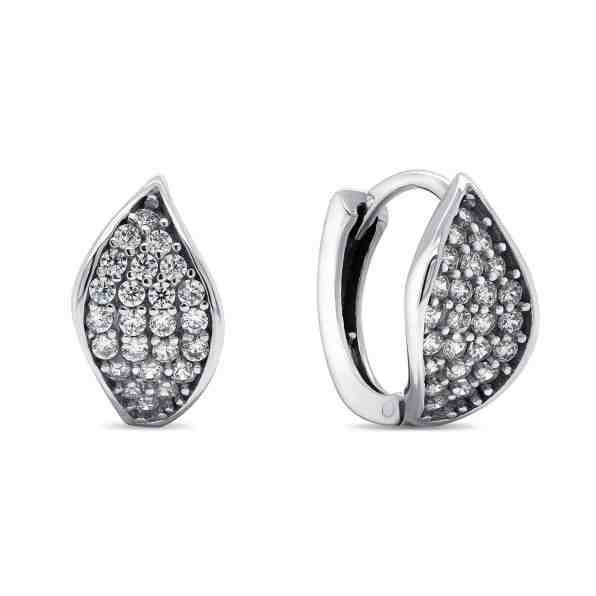 Brilio Silver Nadčasové stříbrné náušnice se zirkony EA255W + 2 měsíce na vrácení zboží