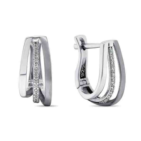 Brilio Silver Fashion stříbrné náušnice se zirkony EA258W + 2 měsíce na vrácení zboží