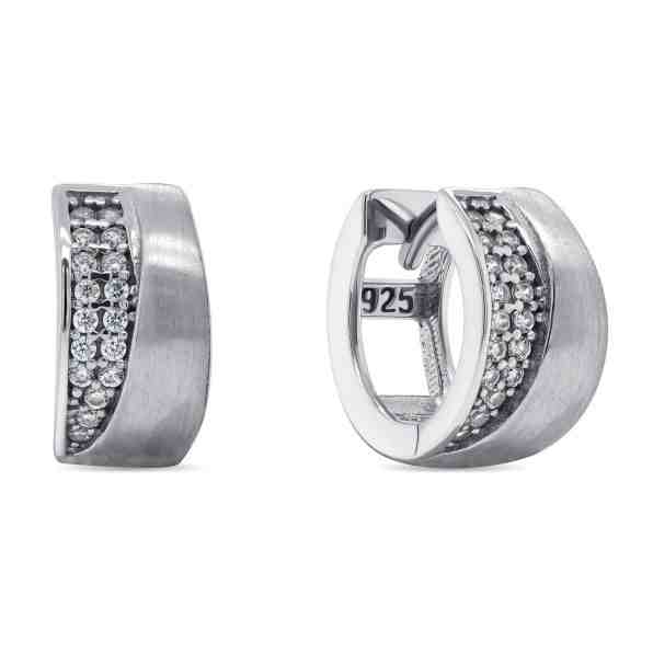 Brilio Silver Drobné kruhové stříbrné náušnice EA261W + 2 měsíce na vrácení zboží