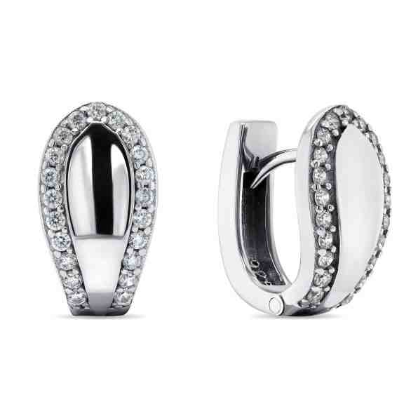 Brilio Silver Nádherné stříbrné náušnice EA281W + 2 měsíce na vrácení zboží