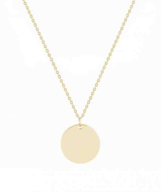 Troli Pozlacený ocelový náhrdelník s kruhovým přívěskem + 2 měsíce na vrácení zboží