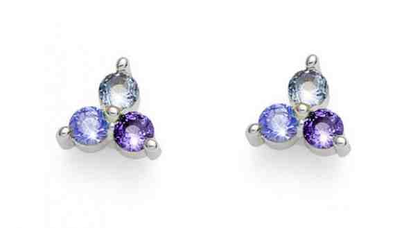 Oliver Weber Blýštivé peckové náušnice s fialovými zirkony 22988 VIO + 2 měsíce na vrácení zboží