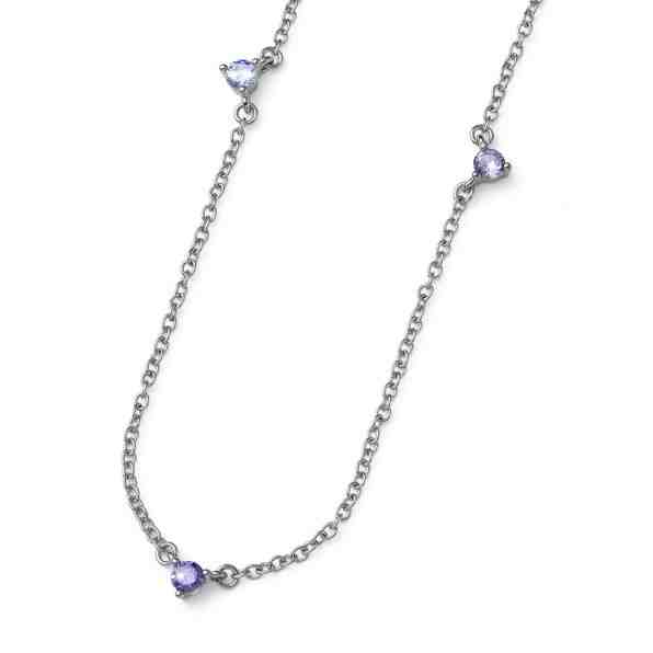 Oliver Weber Půvabný náhrdelník s fialovými zirkony 12221 VIO + 2 měsíce na vrácení zboží