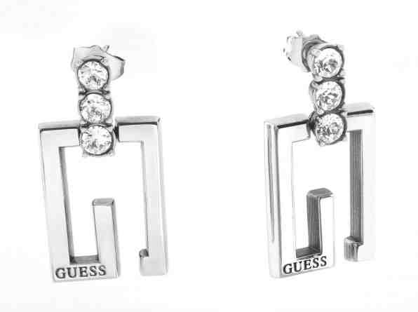 Guess Extravagantní ocelové náušnice s přívěsky G Snap UBE01023 + 2 měsíce na vrácení zboží