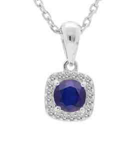 Brilio Silver Okouzlující stříbrný náhrdelník se safírem CL-FS-5658S (řetízek, přívěsek) + 2 měsíce na vrácení zboží