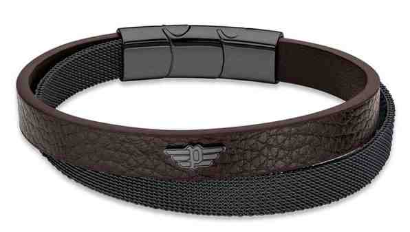 Police Pánský kožený náramek Hardware PEAGB2119615 + 2 měsíce na vrácení zboží