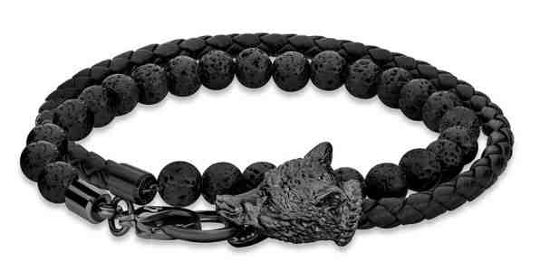 Police Designový kožený náramek Savage Animalia PEAGB2119903 + 2 měsíce na vrácení zboží