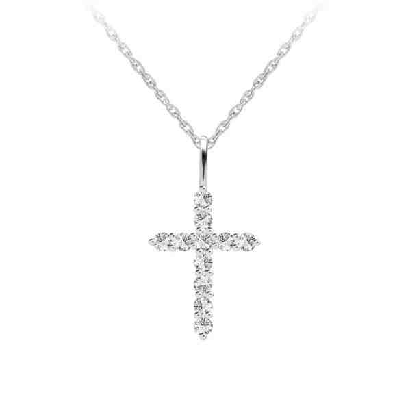 Preciosa Designový stříbrný náhrdelník Tender Cross s kubickou zirkonií Preciosa 5332 00 + 2 měsíce na vrácení zboží