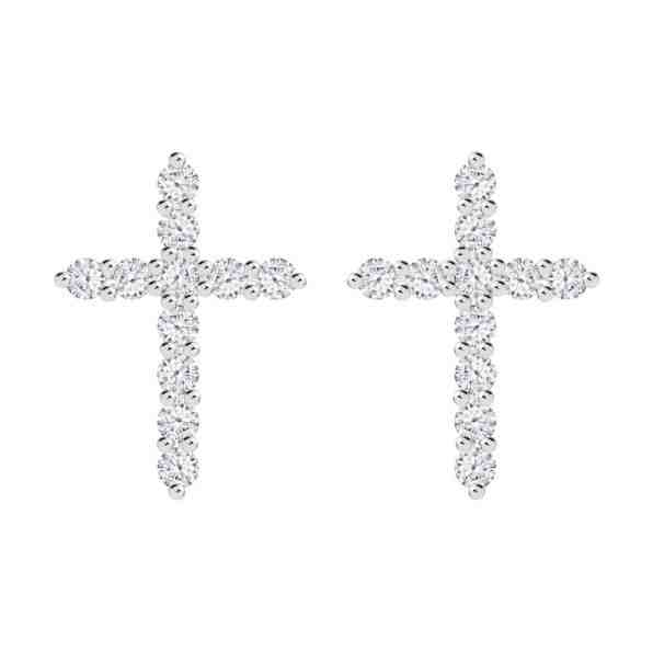 Preciosa Designové stříbrné náušnice Tender Cross s kubickou zirkonií Preciosa 5333 00 + 2 měsíce na vrácení zboží