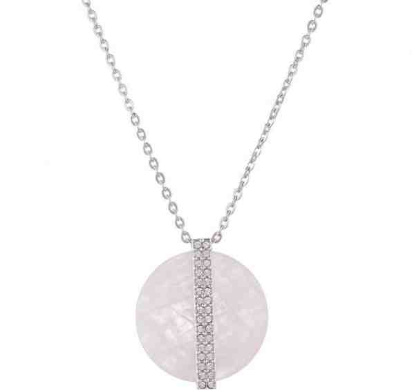 Swarovski Stylový náhrdelník s růženínem a krystaly Swarovski 5190026 - SLEVA + 2 měsíce na vrácení zboží