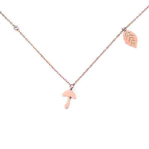 Vuch Hravý bronzový náhrdelník s přívěsky Rose Gold Big Woods + 2 měsíce na vrácení zboží