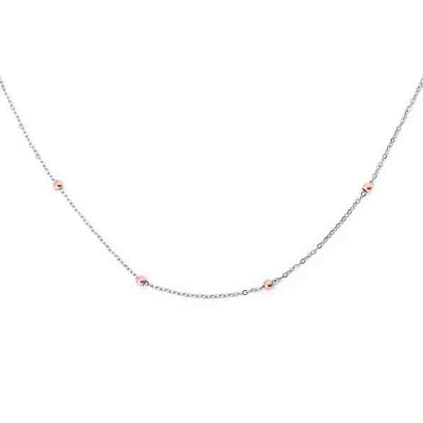 Vuch Minimalistický ocelový bicolor náhrdelník Silver Big Marbles + 2 měsíce na vrácení zboží