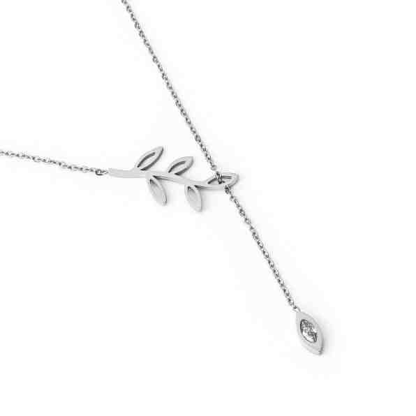 Vuch Elegantní ocelový náhrdelník Silver Fallness + 2 měsíce na vrácení zboží