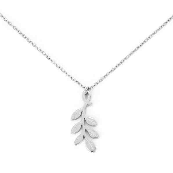 Vuch Jemný ocelový náhrdelník s lístečkem Silver Sabel + 2 měsíce na vrácení zboží