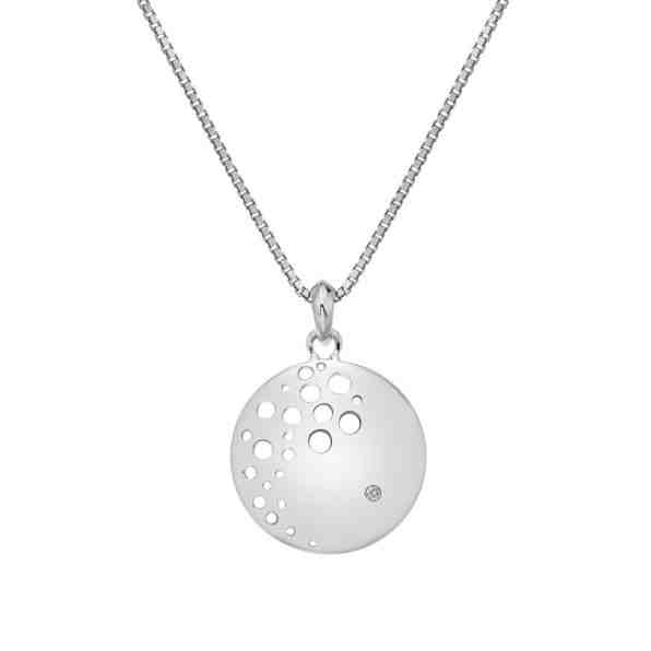 Hot Diamonds Půvabný stříbrný náhrdelník s diamantem Spritz DP861 (řetízek, přívěsek) + 2 měsíce na vrácení zboží