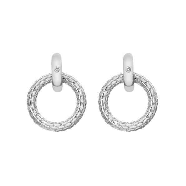 Hot Diamonds Moderní stříbrné náušnice s diamanty Woven DE691 + 2 měsíce na vrácení zboží