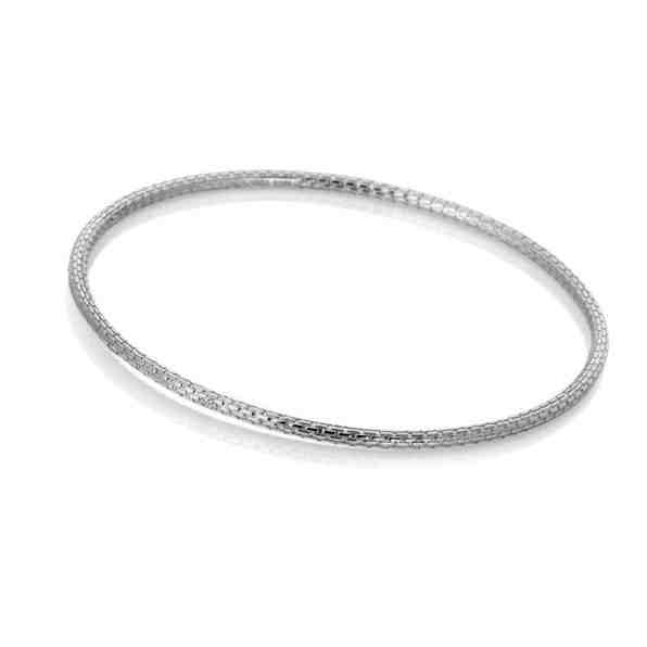 Hot Diamonds Pevný stříbrný náramek s diamantem Woven DC172 + 2 měsíce na vrácení zboží