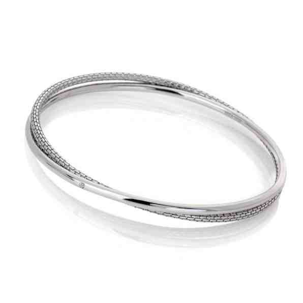 Hot Diamonds Elegantní stříbrný náramek s diamantem Woven DC171 + 2 měsíce na vrácení zboží