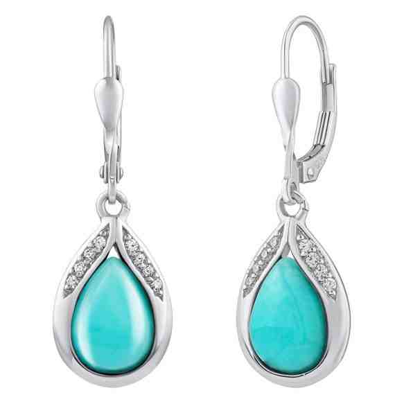 Silvego Stříbrné náušnice s přírodním amazonitem JST13327EAZ + 2 měsíce na vrácení zboží